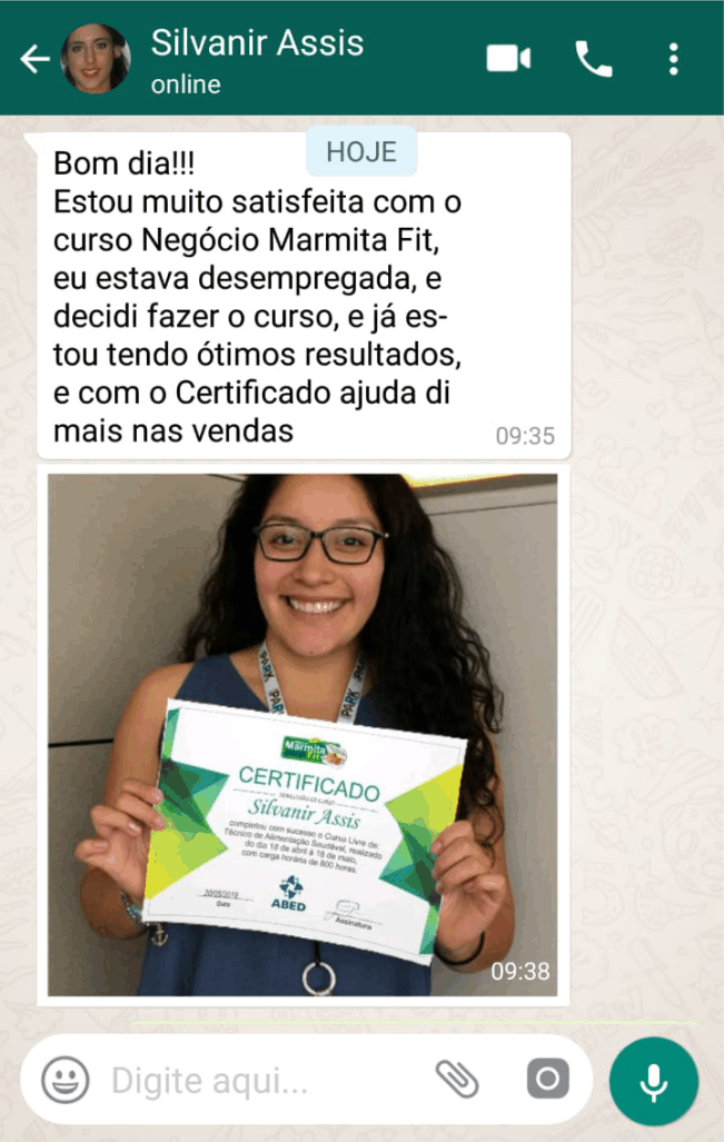 depoimento negócio marmita fit